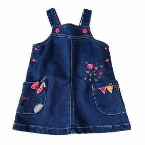 Tissaia Chambray Denim Jumper with Cat Pockets - 9M